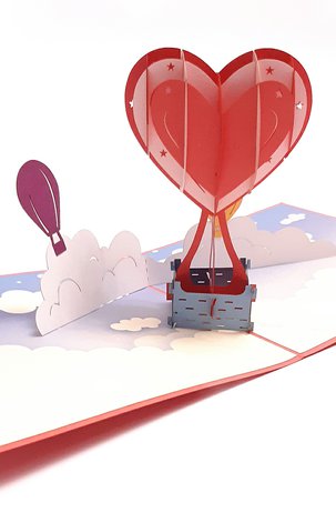 3D Přání - Srdce z Balónu