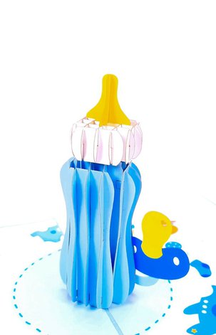 3D Přání - Dětská láhev (kluk)