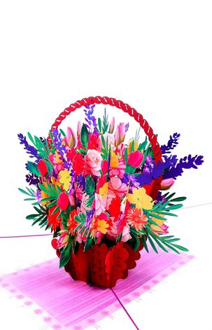 3D Přání -  Květinový koš