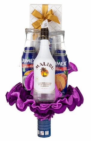 Dárková kytice - Malibu Piña Colada Cocktail Set