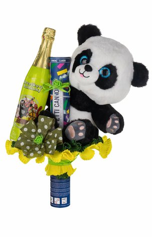 Dárková kytice - Plyšová panda